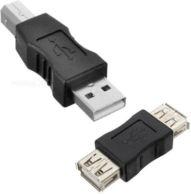 

De Techinn Combo Of Usb Male To Printer And Female To Female USB Adapter(Multicolor)