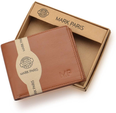 

Mark Paris Men Tan Genuine Leather Wallet(8 Card Slots)