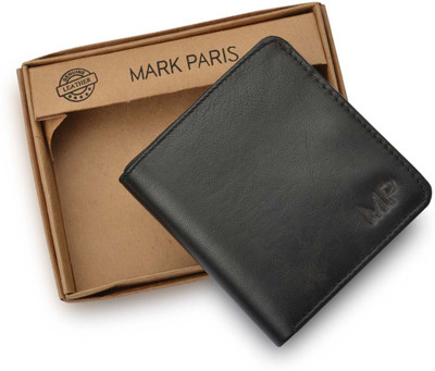 Mark Paris Men Black Genuine Leather Wallet(5 Card Slots)