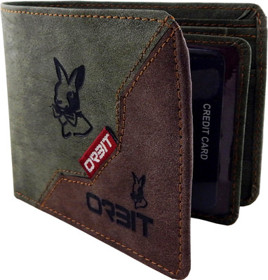 

Orbit Men Green, Brown Genuine Leather Wallet(5 Card Slots), Brown;green