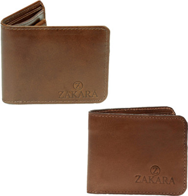 

Zakara Men Brown Genuine Leather Wallet(3 Card Slots)