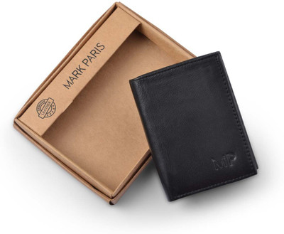 

Mark Paris Men Black Genuine Leather Wallet(4 Card Slots)