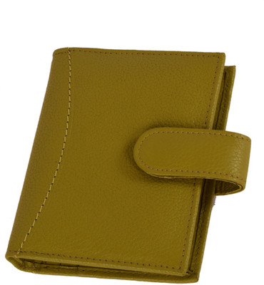 

myseeku Men Green Genuine Leather Card Holder(20 Card Slots), Lime green