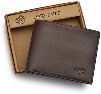 

Mark Paris Men Brown Genuine Leather Wallet(8 Card Slots)