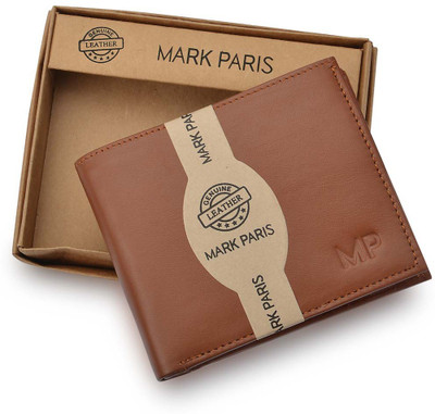 Mark Paris Men Tan Genuine Leather Wallet(6 Card Slots)