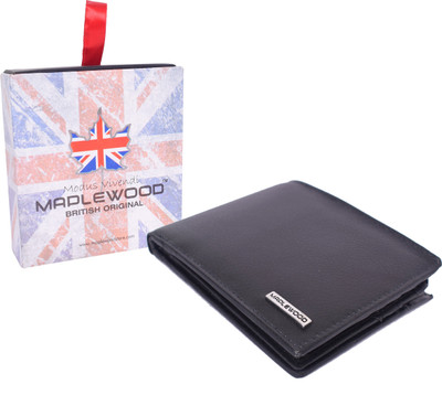 

maplewood Men Black Genuine Leather Wallet(2 Card Slots)