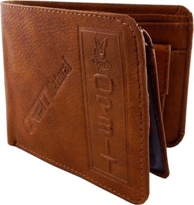 

Orbit Men Khaki Genuine Leather Wallet(5 Card Slots), Rust