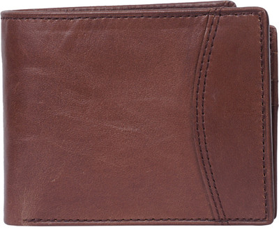 

l'ange Men Brown Genuine Leather Wallet(9 Card Slots)