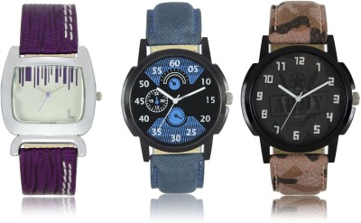 Elife 02-03-0207-COMBO Multicolor Dial analogue Watches for men and Women (Pack Of 3) Watch  - For Couple   Watches  (Elife)