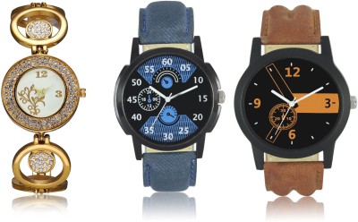 Elife 01-02-0204-COMBO Multicolor Dial analogue Watches for men and Women (Pack Of 3) Watch  - For Couple   Watches  (Elife)