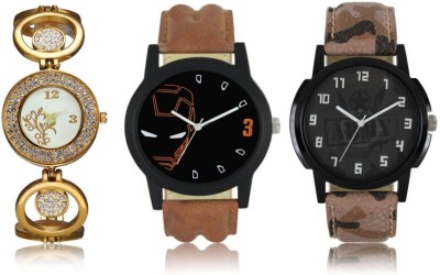 Elife 03-04-0204-COMBO Multicolor Dial analogue Watches for men and Women (Pack Of 3) Watch  - For Couple   Watches  (Elife)