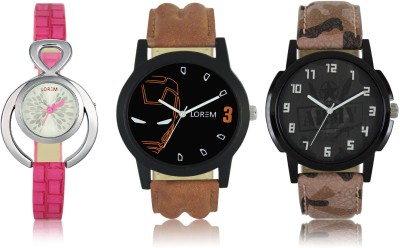Elife 03-04-0205-COMBO Multicolor Dial analogue Watches for men and Women (Pack Of 3) Watch  - For Couple   Watches  (Elife)