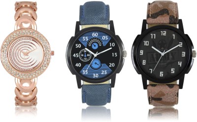 Elife 02-03-0202-COMBO Multicolor Dial analogue Watches for men and Women (Pack Of 3) Watch  - For Couple   Watches  (Elife)