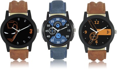 E-Smart J06-01-02-04-COMBO Multicolor Dial analogue Watches for men(Pack Of 3) Watch  - For Men   Watches  (E-Smart)