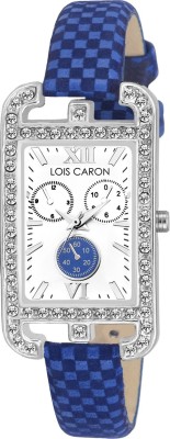 Lois Caron LCS-4635 BLUE BELT & WHITE DIAL Watch  - For Girls   Watches  (Lois Caron)