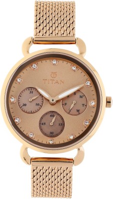 Titan 95013WM01 Purple Analog Watch  - For Women   Watches  (Titan)