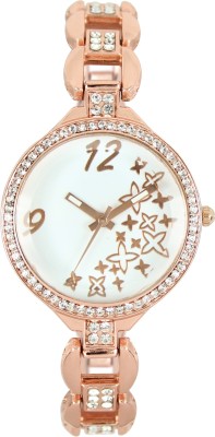 SVM Rose Gold Metal Diamond & Star Studed Bracelet Girls Watch - For Women Watch  - For Women   Watches  (SVM)