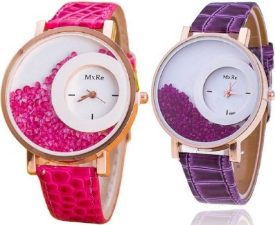 Talgo New Arrival Red Robin Season Special RRMXREPLPK Pack Of 2 Purple And Pink Movable Diamonds In Dial RRMXREPLPK Watch  - For Women   Watches  (Talgo)