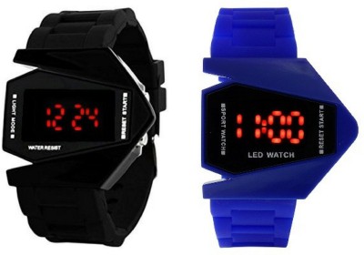 Nubela New Rocket LED Black And Blue Color Combo Of 2 Watch  - For Boys & Girls   Watches  (NUBELA)