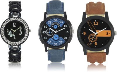 Elife 01-02-0201-COMBO Multicolor Dial analogue Watches for men and Women (Pack Of 3) Watch  - For Couple   Watches  (Elife)