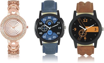 CelAura 01-02-0202-COMBO Multicolor Dial analogue Watches for men and Women (Pack Of 3) Watch  - For Couple   Watches  (CelAura)