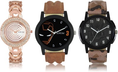 Elife 03-04-0202-COMBO Multicolor Dial analogue Watches for men and Women (Pack Of 3) Watch  - For Couple   Watches  (Elife)