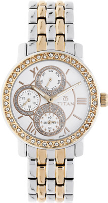 Buy Titan 9743KM01E Purple Glam Gold Analog Watch For Women on