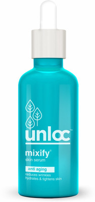 

mixify Unloc Anti Aging Serum with Hyaluronic Acid, Vitamin C and natural plant extracts of Berberis, Mushroom, Lemon and Licorice(30 ml)