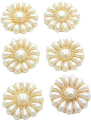 

Foppish Mart Floral Pearl Golden Buti / Motifs