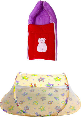 

SpringLoom 3 IN 1 SLEEPING BAG & PREMIUM BABY FOLDABLE MOSQUITO NET (BABY GIFT COMBO SET OF 2)(Multicolor)