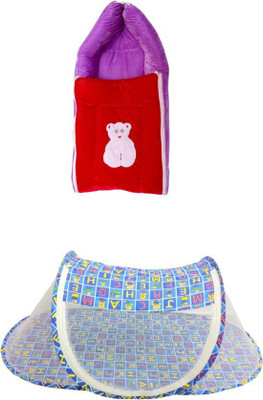 

SpringLoom 3 IN 1 SLEEPING BAG & PREMIUM BABY FOLDABLE MOSQUITO NET (BABY GIFT COMBO) 43 (Multicolor)(Multicolor)