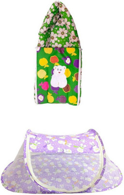 

SpringLoom 3 IN 1 SLEEPING BAG & PREMIUM BABY FOLDABLE MOSQUITO NET (BABY GIFT COMBO) 43 (Multicolor)(Multicolor)