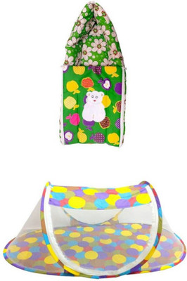 

SpringLoom 3 IN 1 SLEEPING BAG & PREMIUM BABY FOLDABLE MOSQUITO NET (BABY GIFT COMBO) 43 (Multicolor)(Multicolor)