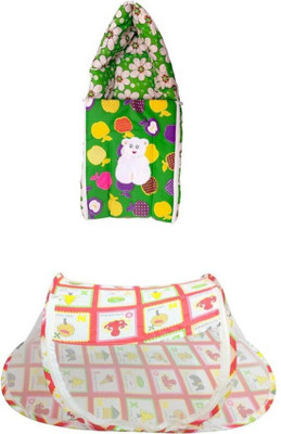 

SpringLoom 3 IN 1 SLEEPING BAG & PREMIUM BABY FOLDABLE MOSQUITO NET (BABY GIFT COMBO SET OF 2)(Multicolor)