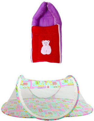 

SpringLoom 3 IN 1 SLEEPING BAG & PREMIUM BABY FOLDABLE MOSQUITO NET (BABY GIFT COMBO) 43 (Multicolor)(Multicolor)