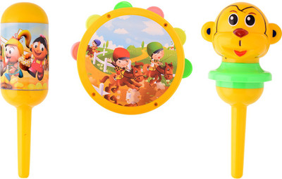 

Aarushi Sweet Cuddle Infants Rattles (Jhunjhuna) and Damru New Born Toys Set Pack of 3 Rattle(Multicolor)