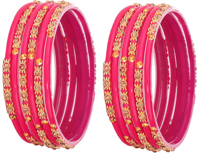 NMII Glass Zircon Bangle Set(Pack of 12)