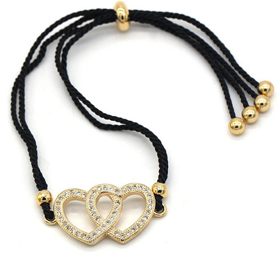 Indi Creation Metal Cubic Zirconia Gold-plated Bracelet