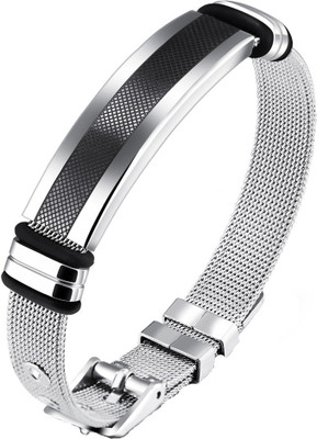 Yellow Chimes Stainless Steel Rhodium Bracelet
