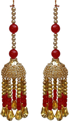 Lucky Jewellery Alloy Cubic Zirconia Gold-plated Hand Thong(Pack of 2)