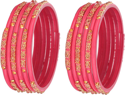 NMII Glass Zircon Bangle Set(Pack of 12)