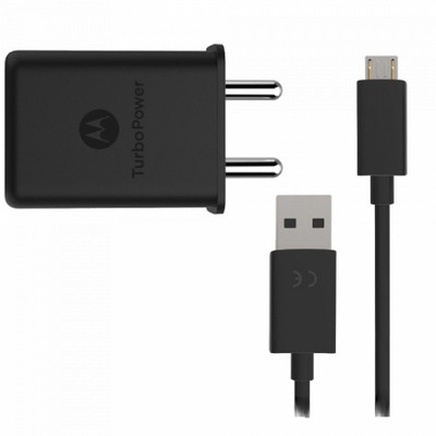 MOTOROLA SJ5991 Qualcomm 3.0 TurboPower 15W 3.0 A 15 W 2.4 A Mobile Charger with Detachable Cable(Black)