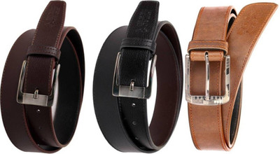 

LAER Men & Women Formal Multicolor Synthetic Belt, Multicolour