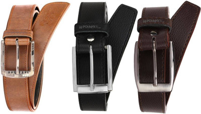 

LAER Men & Women Formal Multicolor Synthetic Belt, Multicolour
