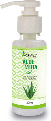 

KAZIMA Pure Natural Raw Aloe Vera Gel (200 Gram) - Ideal for Skin Treatment, Face, Acne Scars, Hair Treatment(200 g)