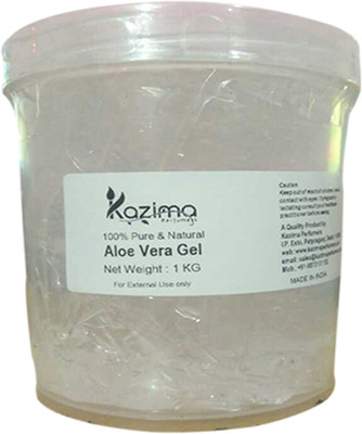 

KAZIMA Pure Natural Raw Aloe Vera Gel ( 1KG ) - Ideal for Skin Care, Face, Acne Scars, Hair Treatment(1000 g)