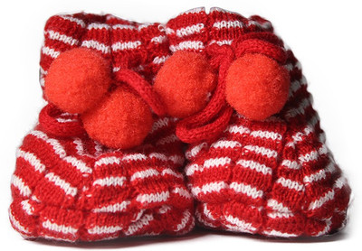 

Guchu E7-BT5-Woolen Booties(Toe to Heel Length - 12 cm Red)