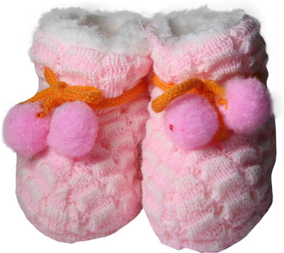 

Guchu E7-BT5-Woolen Booties(Toe to Heel Length - 12 cm Pink)
