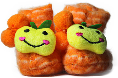 

Guchu E7-BT5-Woolen Booties(Toe to Heel Length - 12 cm Orange)
