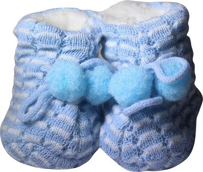 

Guchu E7-BT5-Woolen Booties(Toe to Heel Length - 12 cm Blue)